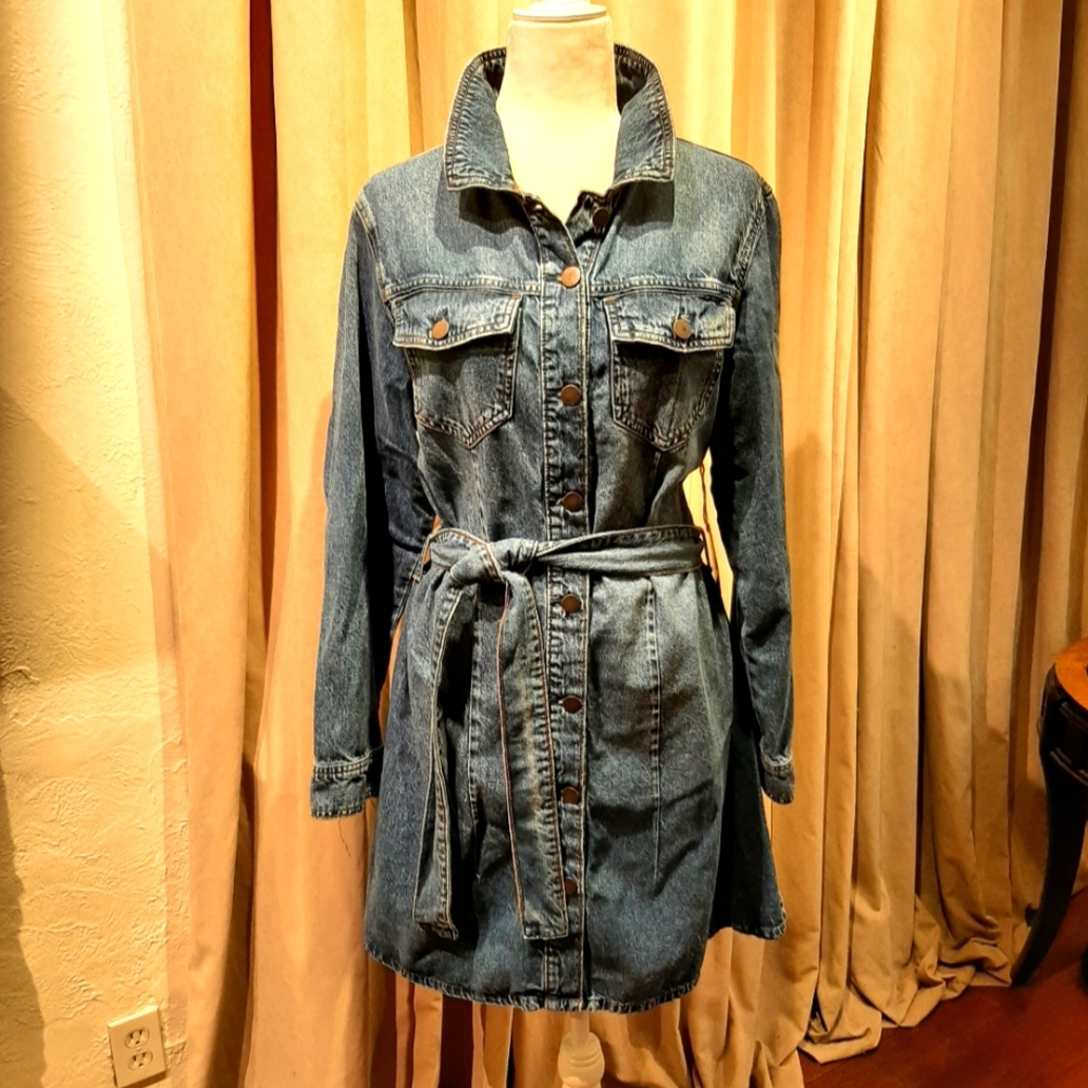 a.n.a denim dress